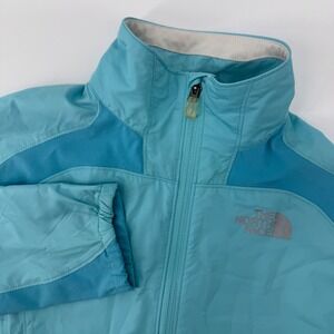 The North Face Flight Series Jacket Womens S Blue Full Zip Windbreaker Mock Neck